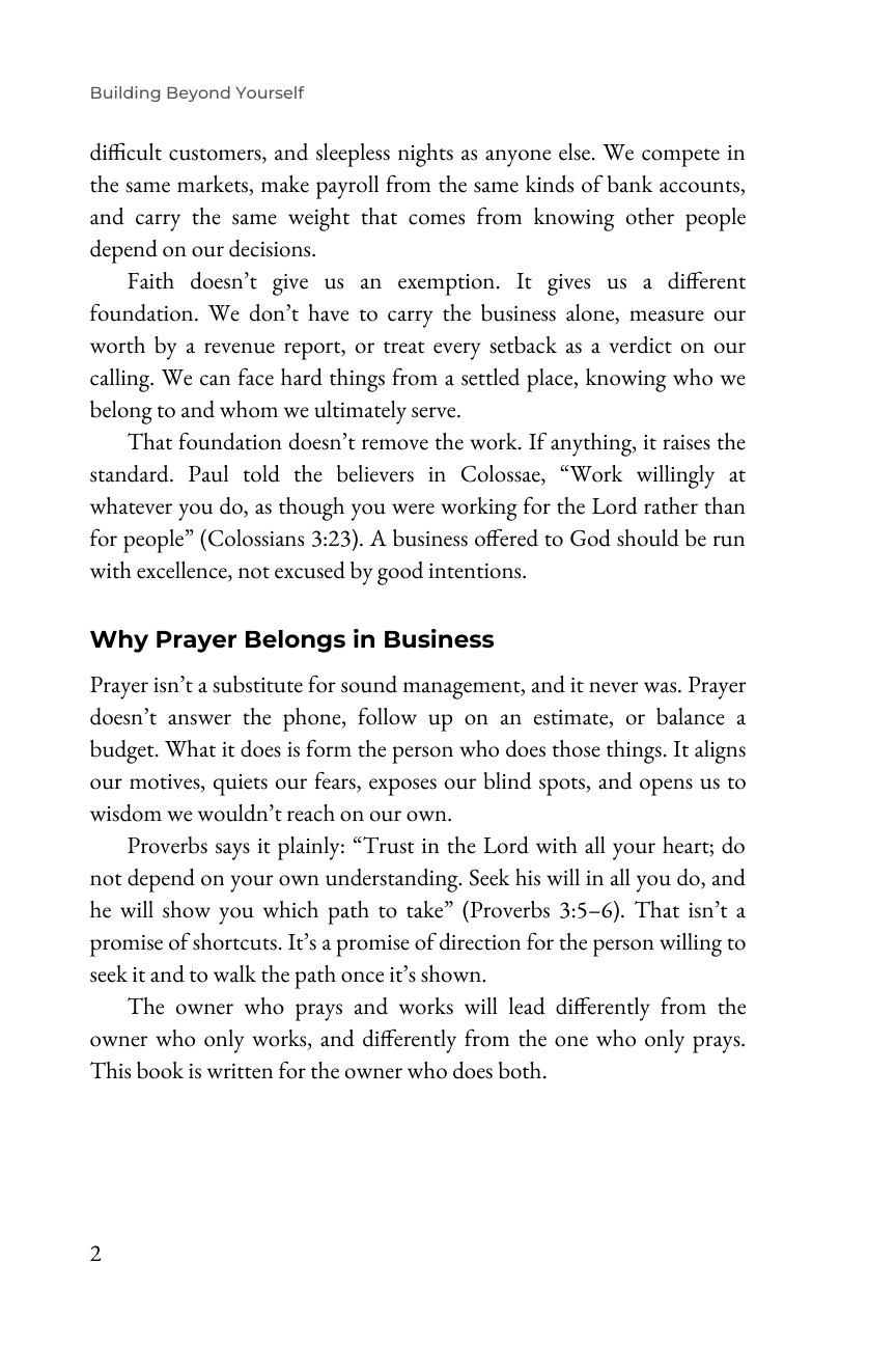 Second opening page of the introduction to Building Beyond Yourself.